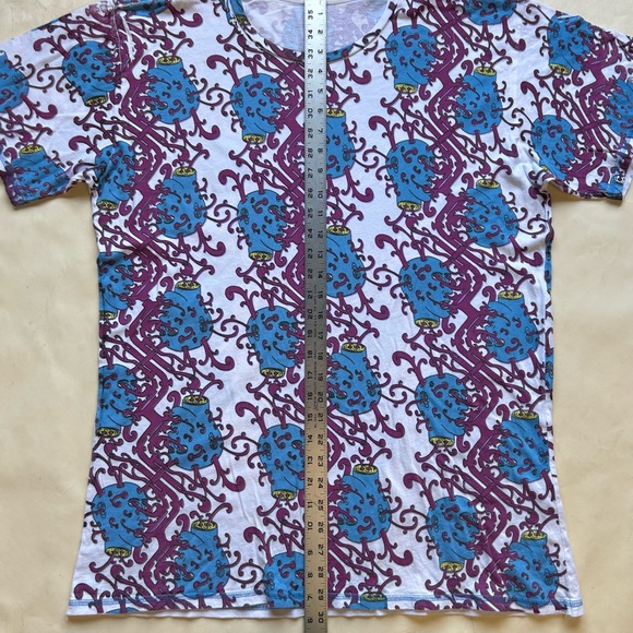 2000s Streetwear psychedelic all over print short sleeve Tshirt, new unworn cond - Picture 6 of 7